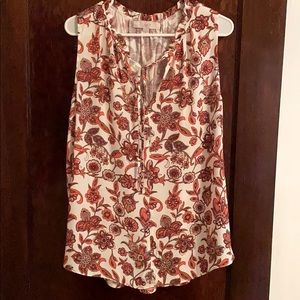 LOFT soft ruffle sleeve tank top